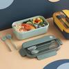 Abay Japanese-Style Microwavable Bento Box with Cutlery