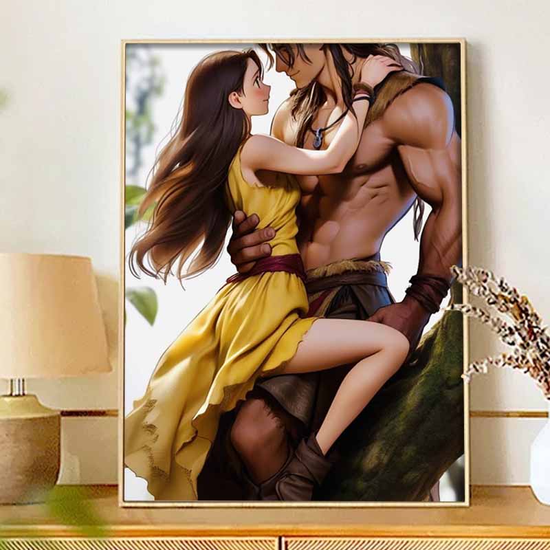 Disney Diamond Painting Full Drill 5D Tarzan & Jane Diamond Art Home Decoration Creative Handicrafts