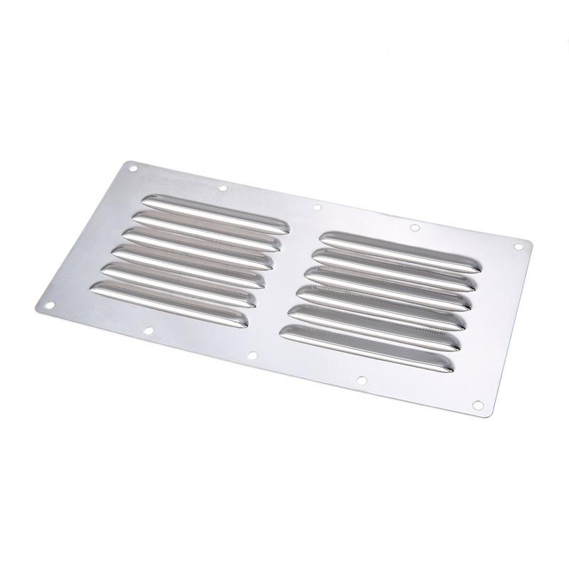 Boats Stainless Steel Vertical Rectangular Louvered Vent Cover 230mm*115mm Marine Square Air Vent Grille Metal Wall Ventilation