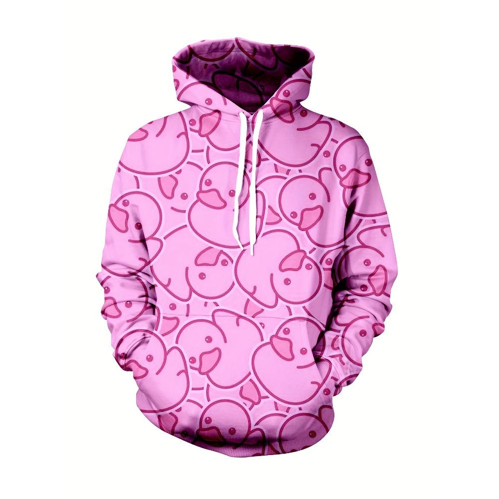 Autumn Winter Creative Colorful 3D Digital Printed Women's Loose Fitting Pullover Hoodies Fashionable Long Sleeved Hoodies