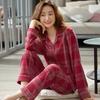 Pyjamas Printaniers et Automnaux pour Femmes Vêtements de Famille Un Ensemble de Pyjamas pour Femmes pour Personnes Âgées Manches Longues Jolis Pyjamas Vêtements de Famille