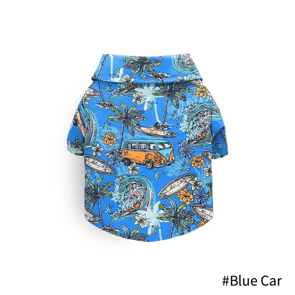 Hawaiian Style Pet Dog Clothes Dog Shirts for Small Medium Dogs Puppy Cat Clothing Ropa Perro Pug French Bulldog T Shirt