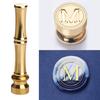 Mini Bamboo-Handled Stamp: 1.5cm Copper Head In Regular Script with Sealing Wax