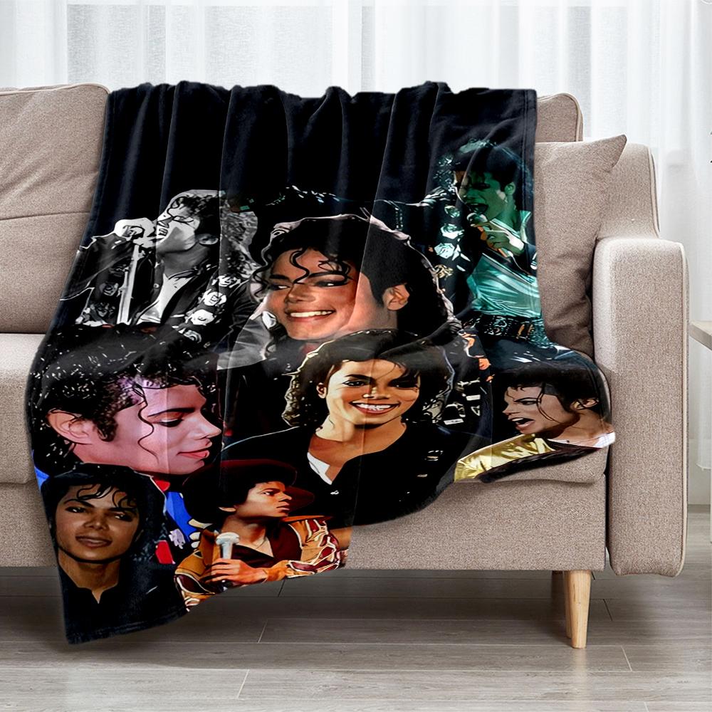 Michael Jackson Theme Printed Blanket - Perfect for Couch, Bed, Travel & Outdoor Use | Machine Washable, Cozy & Durable.