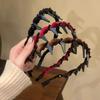 Rhinestone Hairband Elegant Vintage Non Slip Hair Hoop for Women Girls Fashionable Bridal Hair Accessory