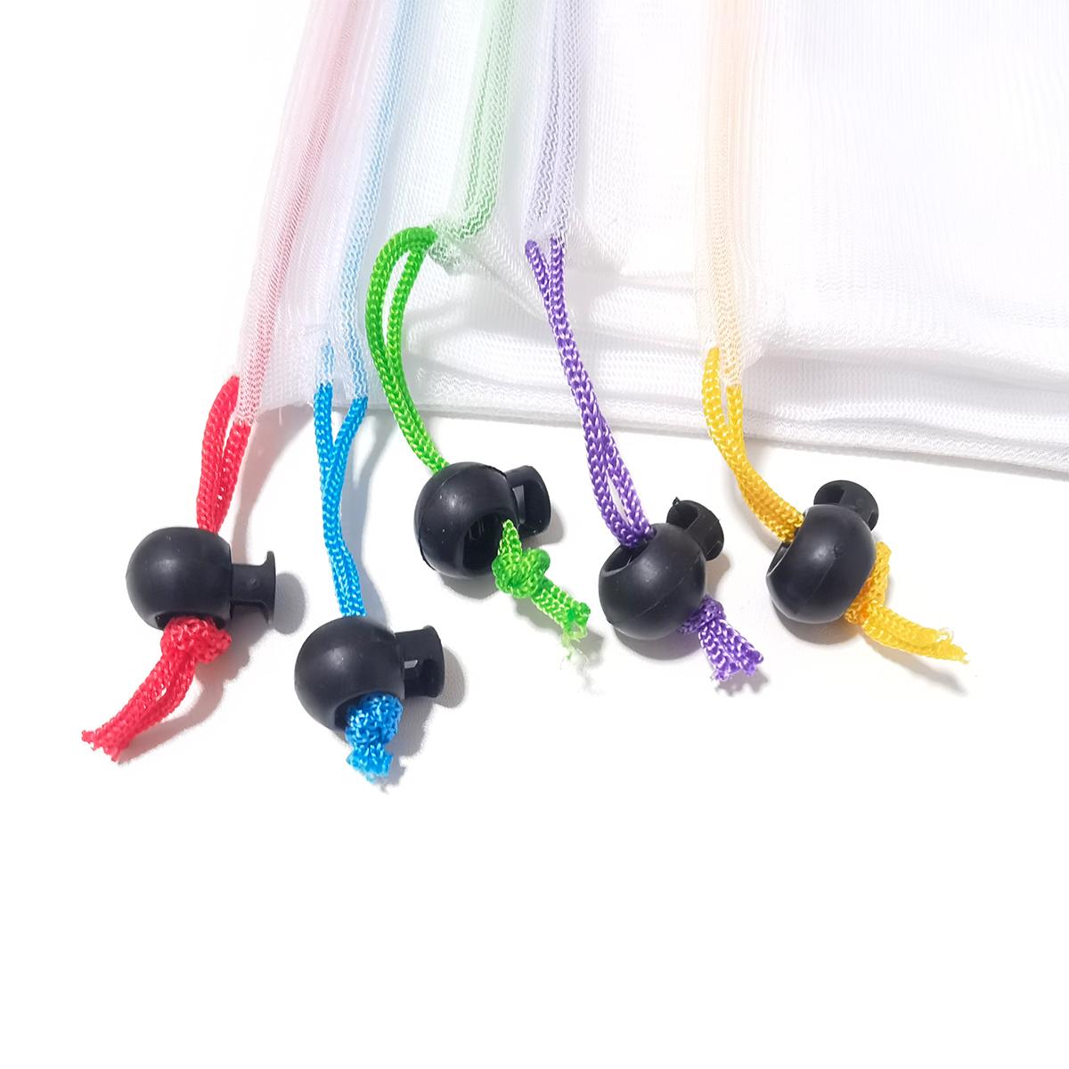 

5 шт. многоразовых сумок для покупок, экологически чистые сетчатые сумки для продуктов, сумки для хранения игрушек, моющиеся сетчатые сумки-органайзеры для овощей, фруктов, продуктов питания 5pcs small