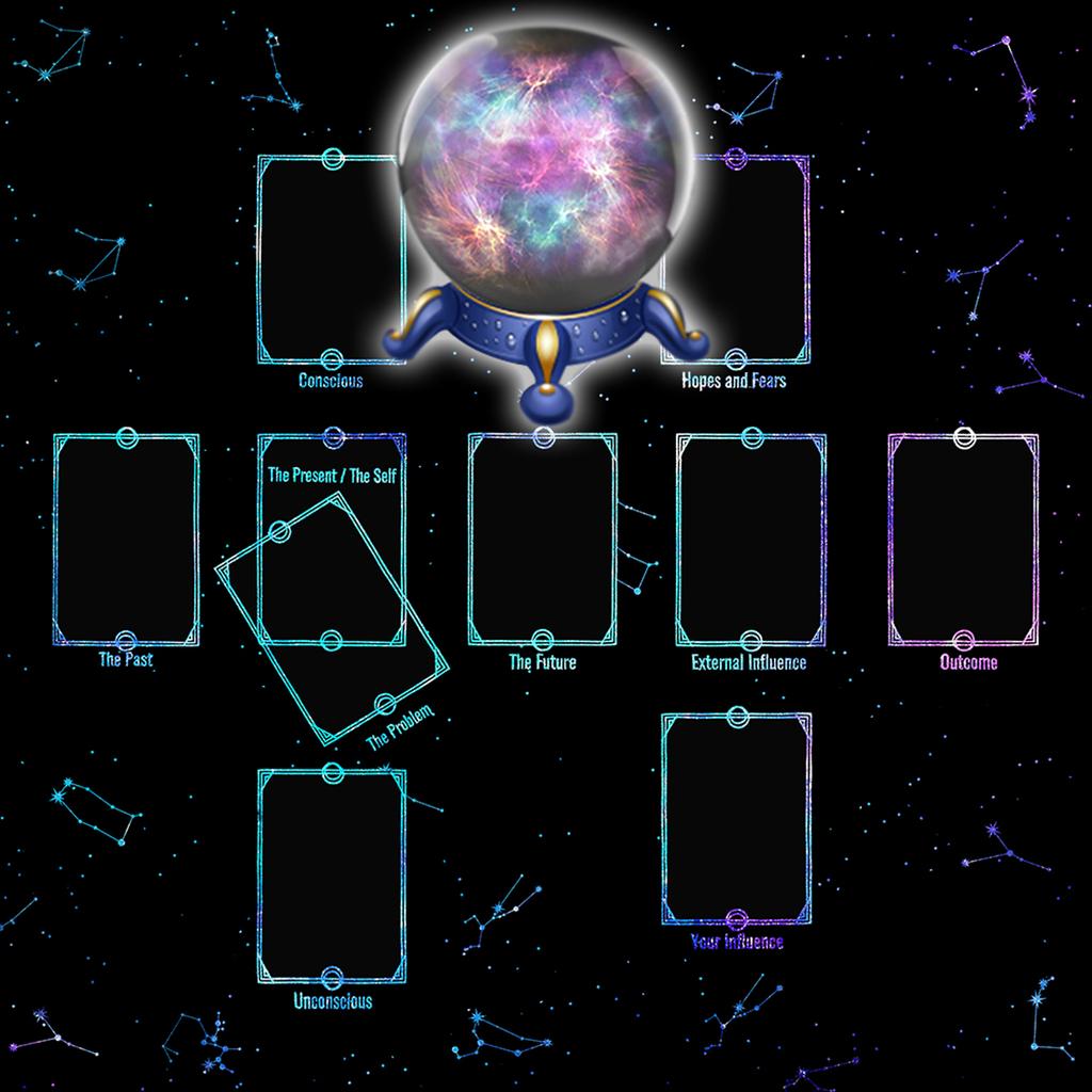 3 Opțiuni de Mărimi Pânză de Altar pentru Masă de Tarot Mat Mistic pentru Joc de Societate Față de Masă pentru Divinații cu Pendul Pad pentru Cărți de Joc de Societate