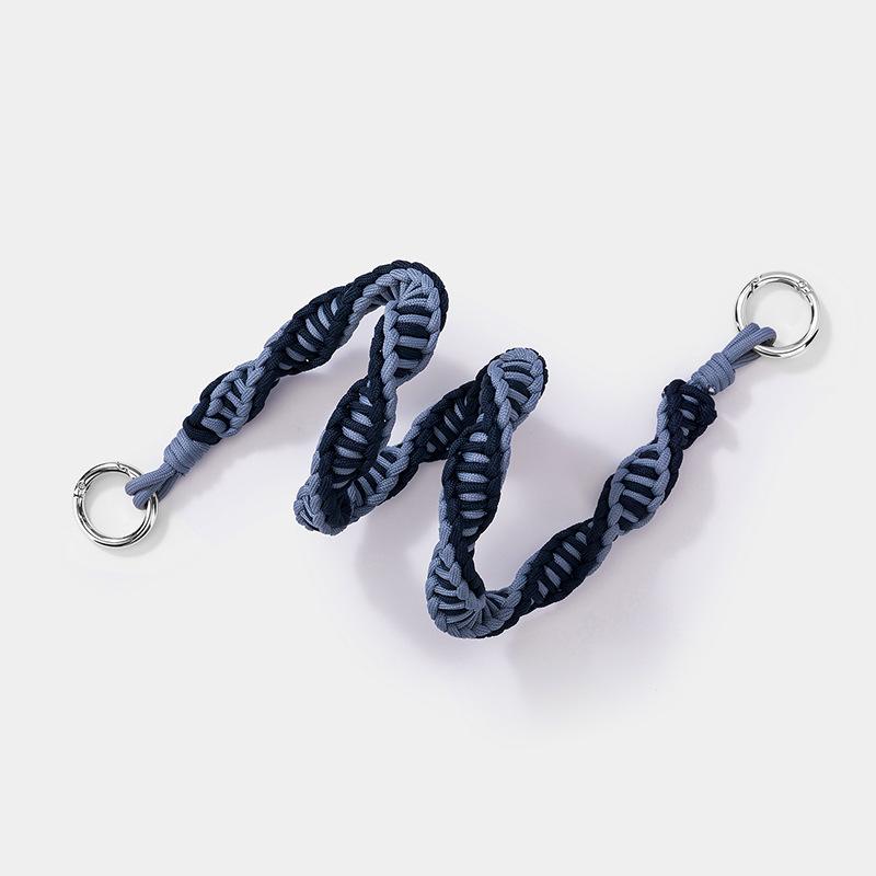IGNICASE Fashion Contrast Color Rope Braided Wide Strap Hardware Round Buckle Versatile Shoulder Underarm Bag Universal Strap