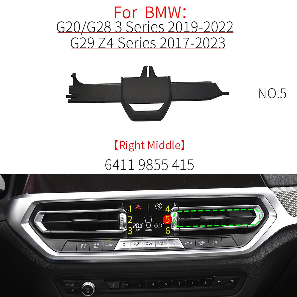 Para BMW G20 G29 G01 Grelha do Difusor de Ar Frontal do Carro Clipe Peças de Acabamento Kits de Reparo da Saída de Ar Condicionado Para BMW Série 3 320 323 X3 Z4 64119855415