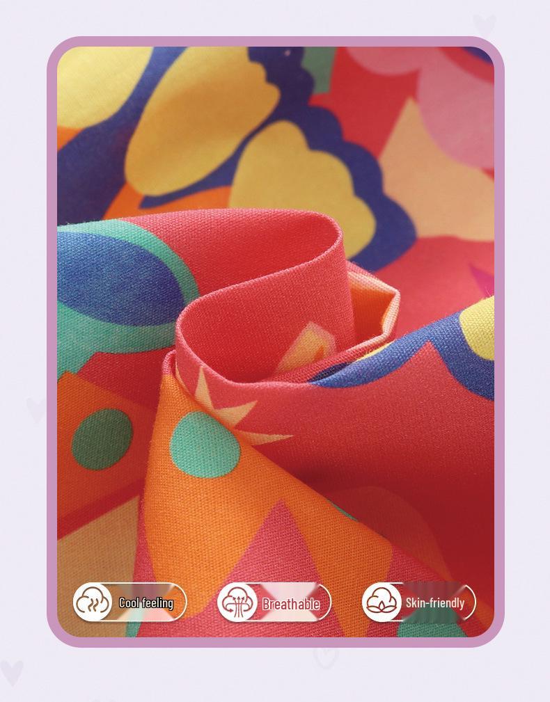 Girls' Cartoon Princess Dress - Cotton Short Sleeve Summer Fashion