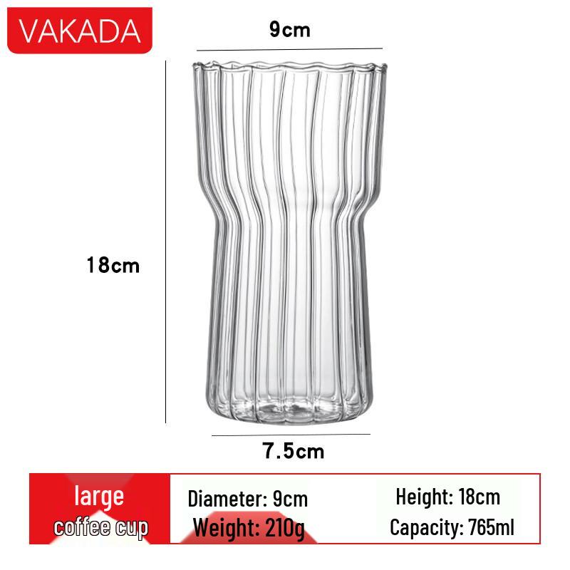 VAKADA Retro High Borosilicate Glass Cup
