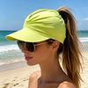 Women Sport Hat with UPF 50+ UV Protection Sweat-Wicking Fabric Open-Top Design Sun Visor Hat