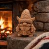 Viking Dwarf With Horned Hat Gnome Figurine, 3D Printed Cute Nordic Ornament, Whimsical Statue Little Man Ornament Desk Decor for Home Office