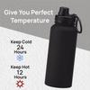 Insulated Water Bottle 1000ml/32oz Stainless Steel Vacuum Wide Mouth Sport Bottle with Leakproof Spout Lid for Gym Hiking