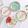 Children's birthday party disposable plate picnic plate Cake plate Large paper plate dessert table decoration set tableware