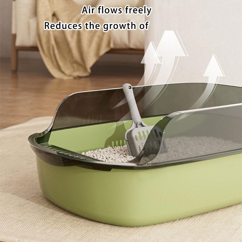 Large Cats Toilet Box For Pet Cats Households with Ventilation System And Removable Part Easy To Clean Litter Box