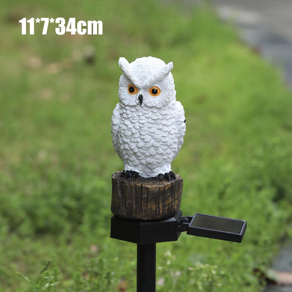 Garden Solar Lamp with Stake Turtle Owl Squirrel Bird Shaped Outdoor Pathway Light Flower Bed Decoration Waterproof Solar Light