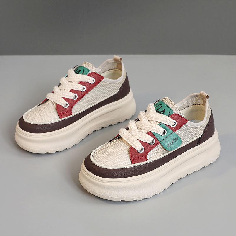 

ZY new spring and summer heightening breathable thick-soled casual shoes hollow casual board shoes 35