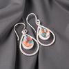 Spiny Oyster Gemstone 925 Sterling Silver Jewelry Handmade Dangle Earrings 1.70" EE-96-37