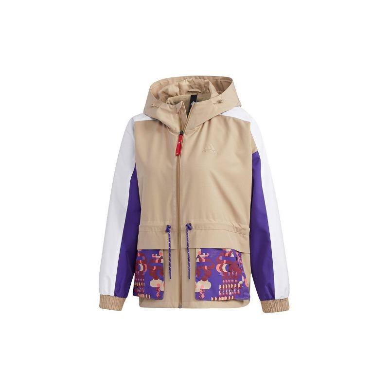 adidas Women's Cny Jkt New Year Series Patchwork Print Hooded Jacket GP0611
