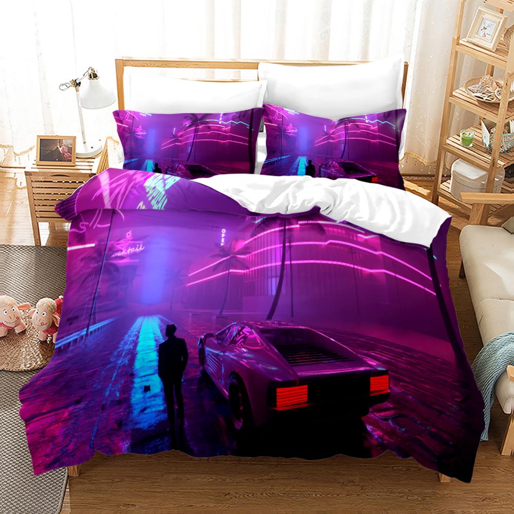 AK47 Knight Academia Anime Duvet Cover Set with Pillow Covers Polyester Teens Kids Bedding Set Full Queen King Size Bed Linen