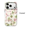 Soft Ribbon Strawberry Bow Floral Pattern Graphic Art Film Aesthetic Protective Shockproof Bumper Phone Case Cover For iPhone 14 15 16 Pro Max Plus