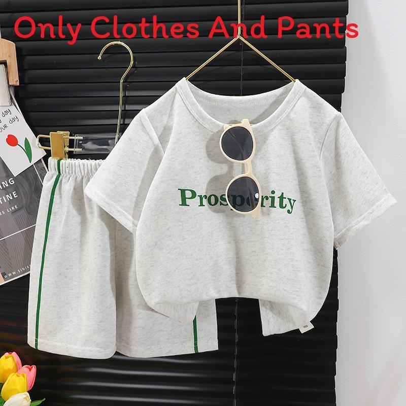 Baby Boy Girl Summer Cotton Animal Cartoon Short Sleeve T Shirt And Shorts Set For Toddler Kids