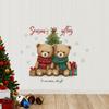 Christmas Cartoon Bear Christmas Tree Stickers, Christmas Room Decoration Wall Stickers