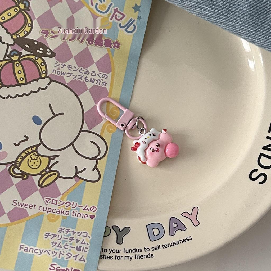 Cute Kirby Keychain - Funny Cartoon Star Backpack Pendant for Best Friends