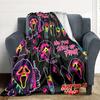 1Pc Ghostface Horror Poster Blanket Soft And Comfortable Casual Warm Camping Travel Christmas Halloween Xmas Gift M924192