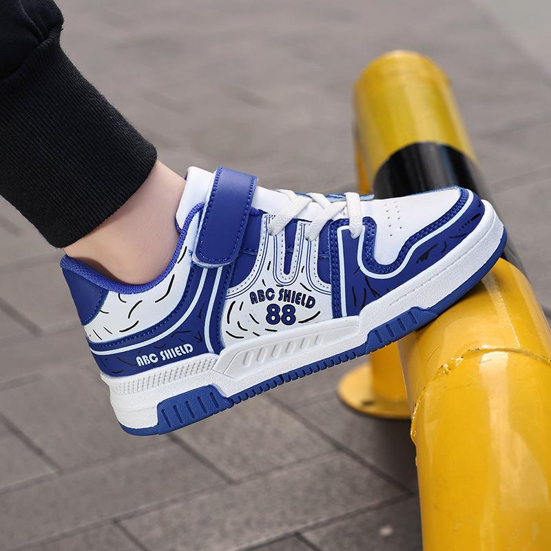 Longhong Spring and Autumn Middle-aged and Older Children's Boys' Sports Shoes Natal Children's Leisure Red Tide Girl Board Shoes