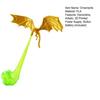 Mysterious Fantasy Collection Items 3D Printed Fire-Breathing Dragon Shelf Decor, Flying Nook Bookshelf Light, Black Design Mythical Creature