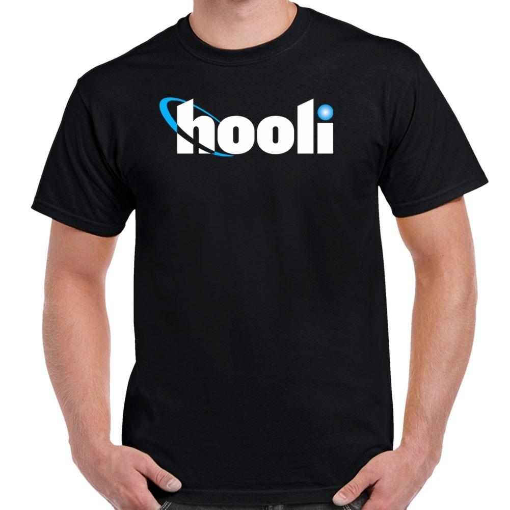 Hooli Logo Adult Black Shirt S