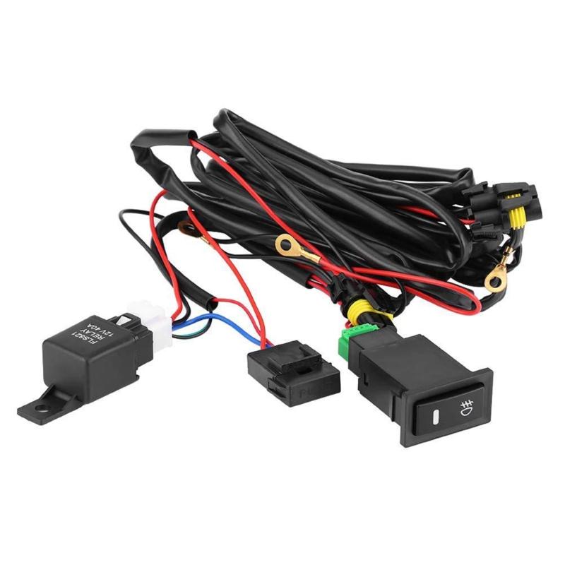 

Car LED Fog Light Switch Wiring Harness Kit 12V Universal Auto Replacement Fog Light Switch Harness Kit 1