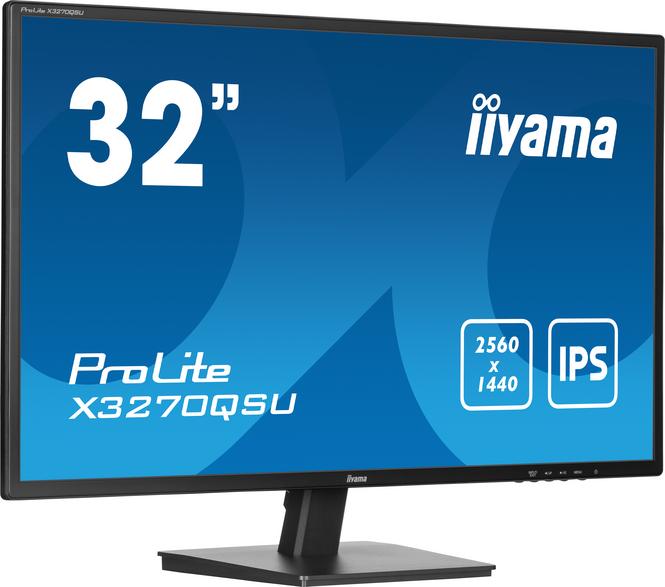 Iiyama prolite x3270qsu-b1 32 wqhd ips monitor 3ms 100hz black
