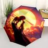 Lion King Sunset Automatic Folding Umbrella, 8 Ribs Portable Foldable Design, Best Choice for Business and Going Out, Birthday, Halloween, C