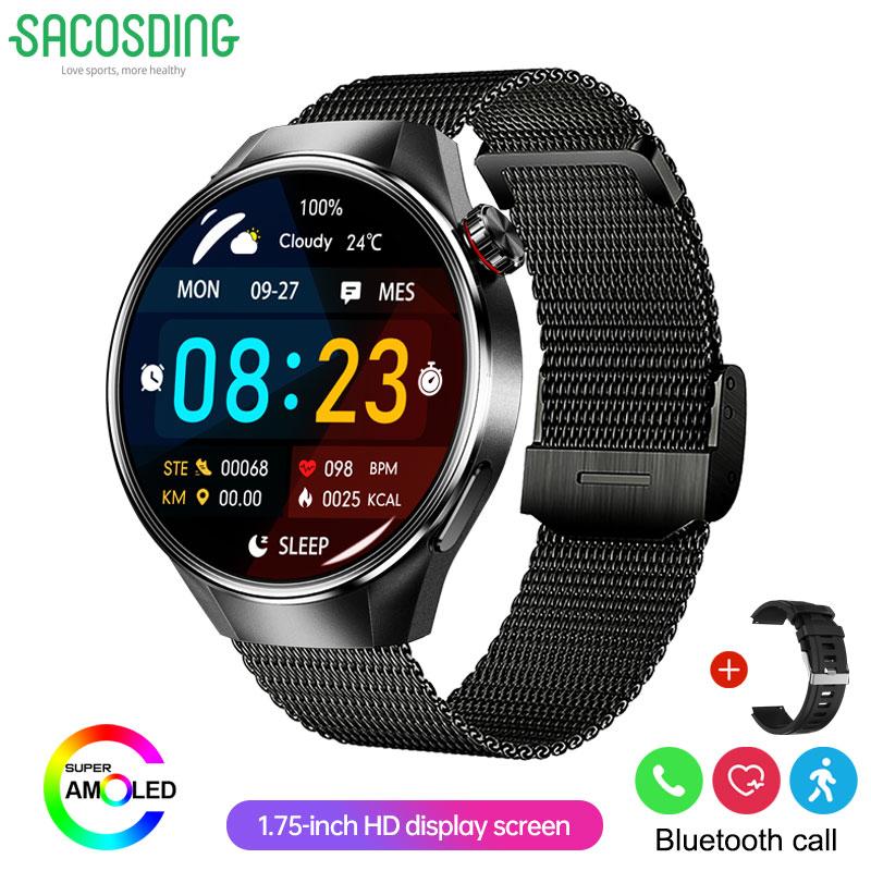 2025 New Watch 5 Plus GPS Tracking Smart Watch Men Women 466*466 AMOLED Screen Heart Rate Bluetooth Call IP67 Waterproof Smartwatch