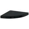 Corner Floating Shelves Set of 4 High Gloss Black 35 X 35 X 3.8 Cm MDF