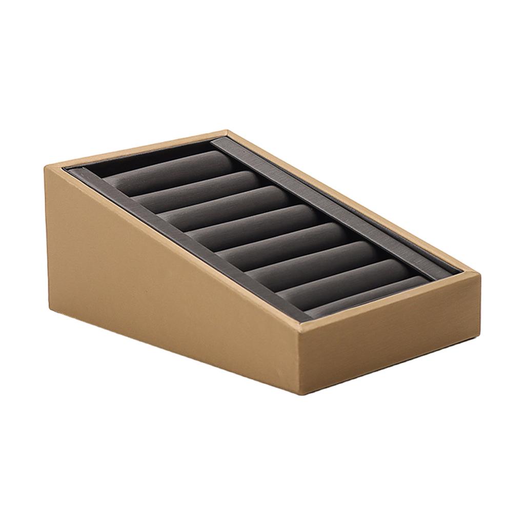 Jewelry Display Tray PU Leather Soft 7 Slots for Rings Earrings and Bracelets In Home or Store Organizers