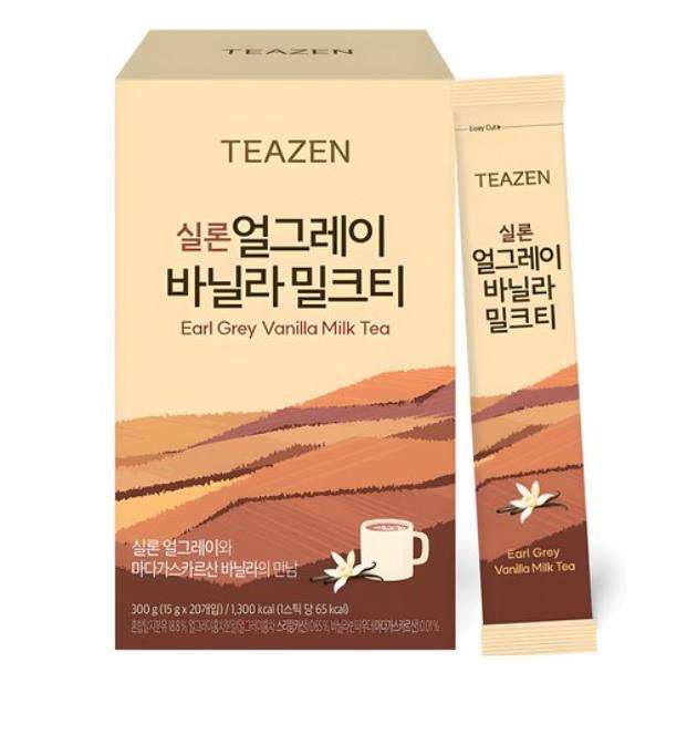 

Teazen Ceylon Earl Grey Vanilla Milk Tea 20 Sachets – Premium Korean Milk Tea 1 box