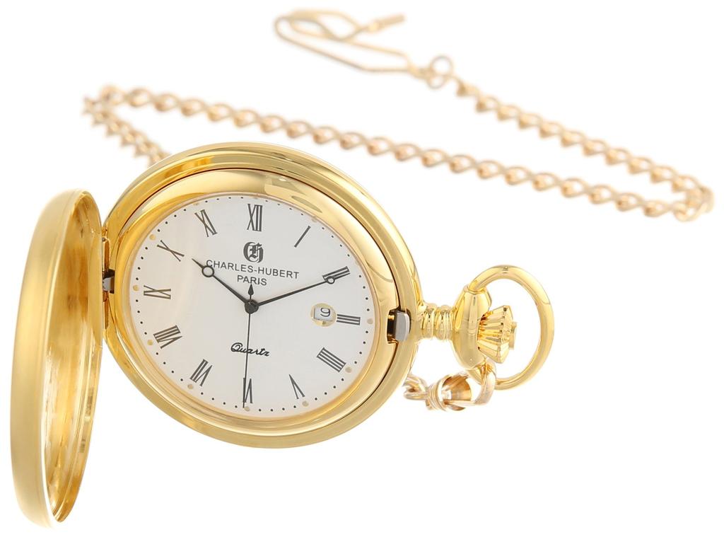 Charles Hubert, Paris Pocket Watch with Date 3675 for Men