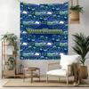 Seattle Seahawks Custom Your Name Wall Decor Tapestry Art For Pet Memorial Birthdaywedding Party Backdrop Family Gift