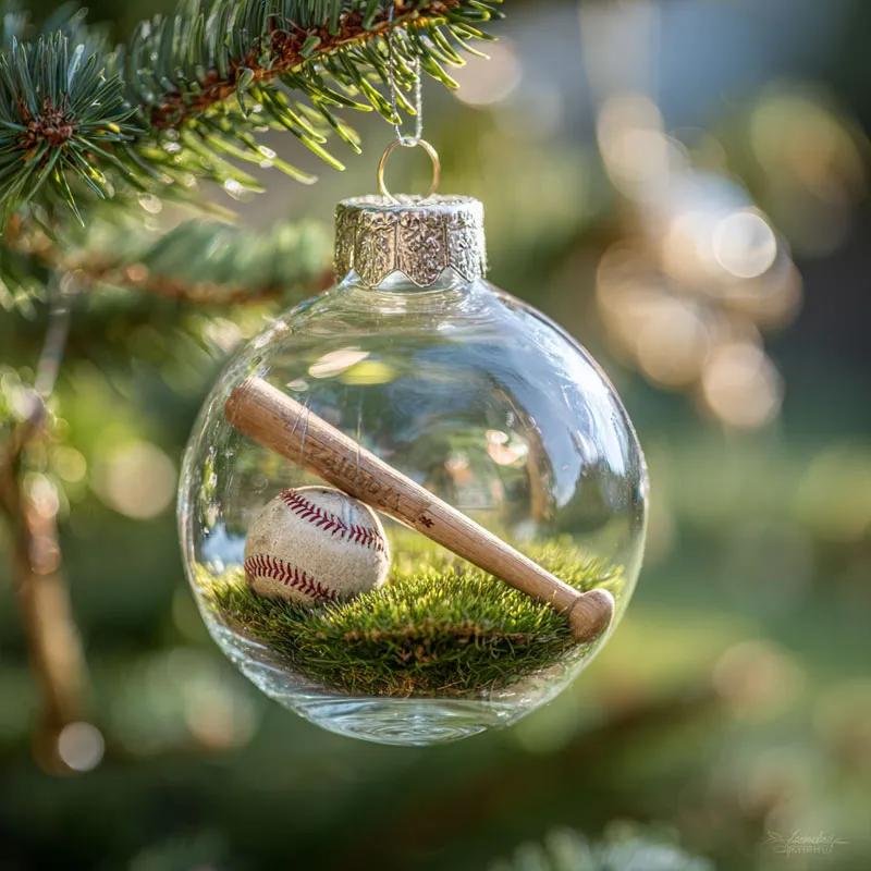 8cm Sports Themed Hanging Christmas Ball Decorations Rugby, Football Sports Holiday Ornament Christmas Tree Home Party Supplies