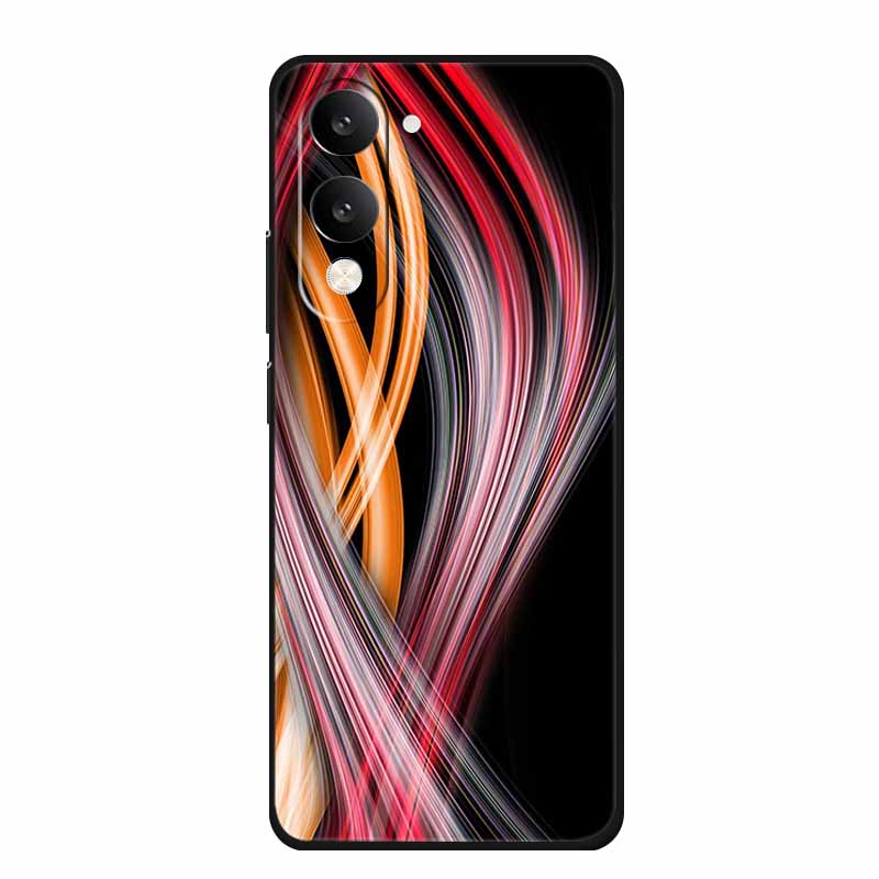 For Vivo Y29T Y29s Case Y 29 T S Coque Flowers Black Silicone Soft Back Cover For Vivo Y19s GT 5G iQOO Z10 Lite Phone Case Funda