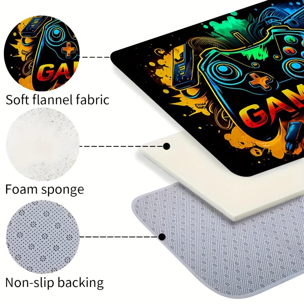 Game Controller Print Welcome Doormat 2D Flat Print Non-Slip Floor Mat for Game Room Bedroom Living Room Kitchen Entryway Rug
