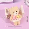 Blush Bear Doll Keychain: Cute Skirt Plush Heart Bag Charm Gift