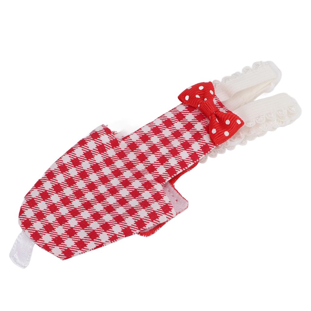 Bird Diaper Adjustable Red Grid Pattern Parrots Pilot Suit for Macaw Budgies ParakeetM Red Grid