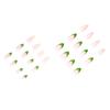 French green simple small fresh wearing nail short girl spring manicure nail piece wearing fake nail