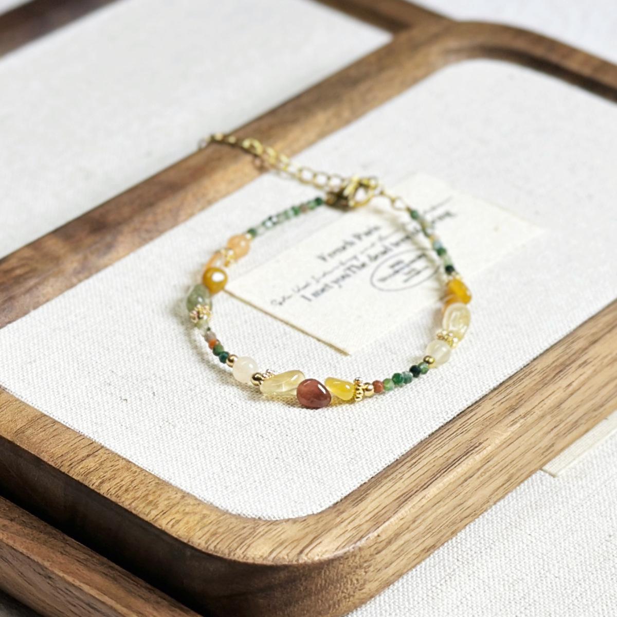 Высококачественный женский браслет из красного агата, бирюзы и хрусталя с натуральным жемчугом