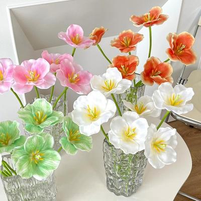 Leafless Fake Flower with Stem 12cm Flower Head 55cm Rhizome Home Wedding Decoration Retro Photography Props for Commercial